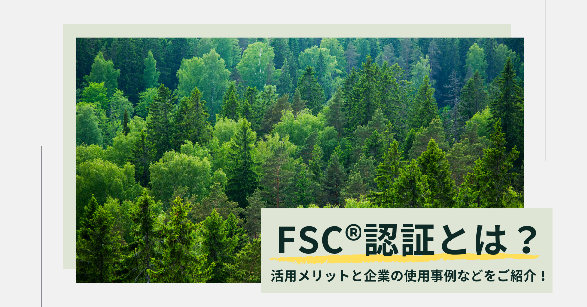 FSC®認証とは？活用メリットと企業の使用事例などをご紹介