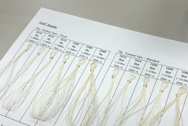 OJO⁺ 糸サンプルのイメージ