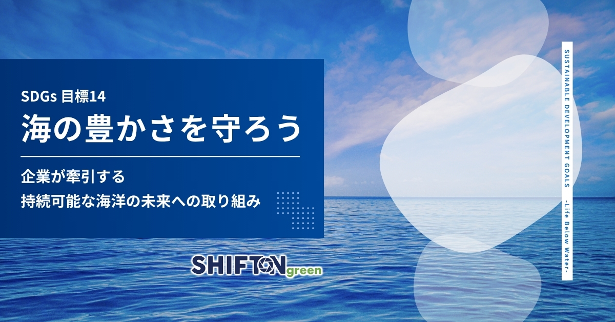 SDGs目標14「海の豊かさを守ろう」｜企業が牽引する持続可能な海洋の未来への取り組み